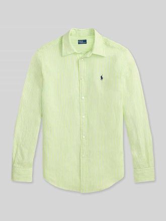 Polo Ralph Lauren Hemdbluse aus reinem Leinen in Apfel, Gr&ouml;&szlig;e XL