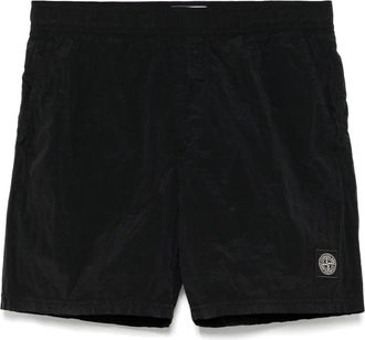 Stone Island Shorts con applicazione logo - Nero