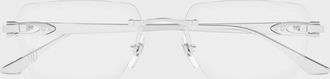 Cartier Men & apos;s Rimless Rectangle Sunglasses