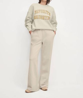Favorite Daughter The Collegiate Sweatshirt In Stone Dijon