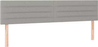 vidaXL Cabecero Con Led De Tela Gris Claro 200x5x78/88 Cm Vidaxl