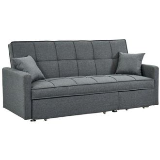 Vente-Unique Vente-unique - Divano letto 3 posti in Tessuto Grigio - canetti