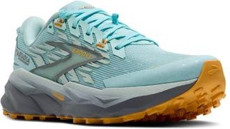 Brooks Cascadia 19 Trail Running Shoe in Clearwater/primer Grey/apricot at Nordstrom, Size 7.5