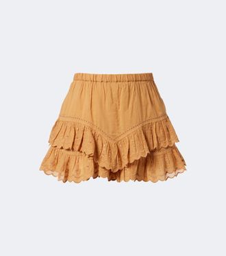 Isabel Marant Jocadia broderie anglaise cotton shorts