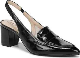 Life Stride Angel Slingback Pointed Toe Loafer Pump in Black at Nordstrom, Size 6.5