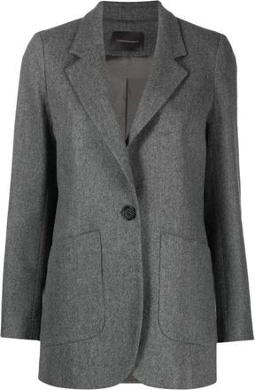 Lorena Antoniazzi Casual Blazer - Dames - Blazers - Grijs - L - Wol - Jassen