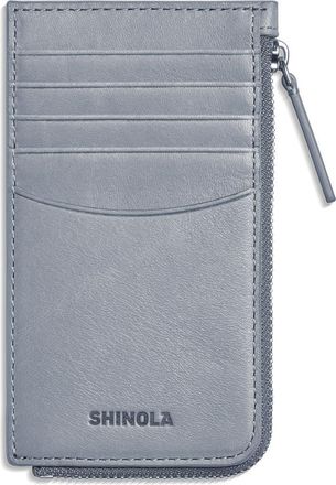 Shinola Leather Zip Around Card Case in Mist at Nordstrom