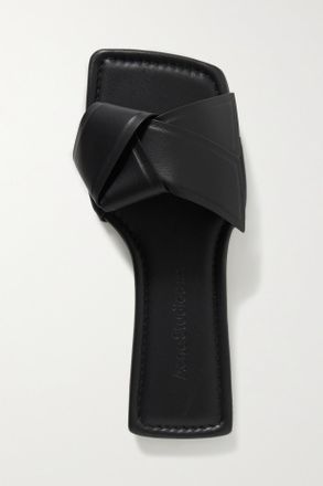 Acne Studios + Net Sustain Slide In Pelle - Nero