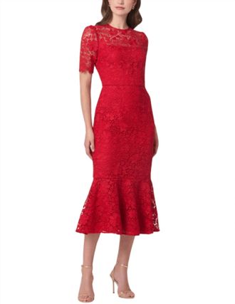 Shoshanna Darcy Dress In Cherry