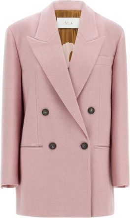 Tela Jassen, Dames, Roze, S, Wol, Nomade Blazer