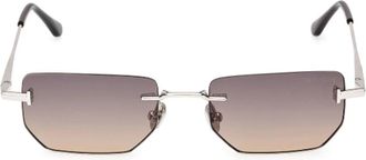 Tom Ford Ethan Zonnebril - unisex - Zonnebrillen - Grijs - 53 MM - Accessoires