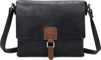 Generic Stylish and Sustainable Vegan Leather Crossbody PU Leather Satchel Bag: Ladies Shoulder Messenger - 27x23x3cm (Navy)