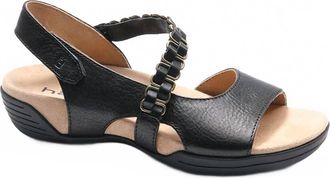 H&auml;lsa Footwear Womens Destiny Ankle Strap Sandals In Black