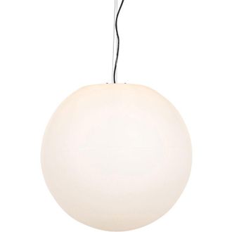 QAZQA Moderno L&aacute;mpara Colgante Moderna De Exterior Blanca 56 Cm Ip65 - Nura Pl&aacute;stico Esfera Adecuado Para Led Max. 1 X 23 Watt - Qazqa