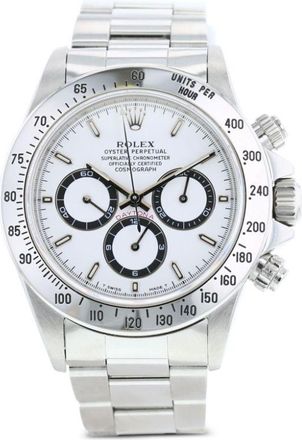 Rolex 1996 pre-owned Daytona Cosmograph 40mm - men - Sapphire Glass/stainless steel - One Size - White