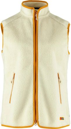 Fj&auml;llr&auml;ven Fjallraven Vardag Vest Mens Chalk White Pile Fleece Full Zip Outdoor GBO2818