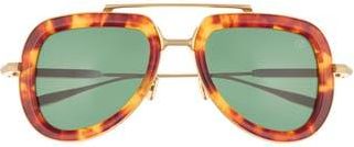 Valentino 50mm Aviator Sunglasses in Tortoise Gold Green at Nordstrom Rack