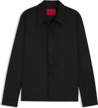 HUGO BOSS Oversized-fit shirt in faux leather