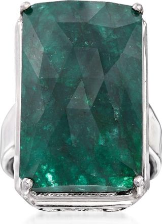 Ross-Simons Emerald Ring in Sterling Silver