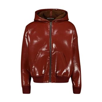 Palm Angels Heren, Jassen, Rood, Maat: M Vinyl