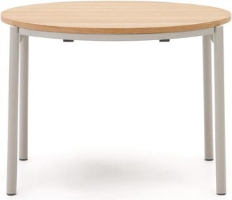 K Home Ausziehbarer Design Esstisch Montuiro 90-170 x 90 cm, Eiche/Hellgrau