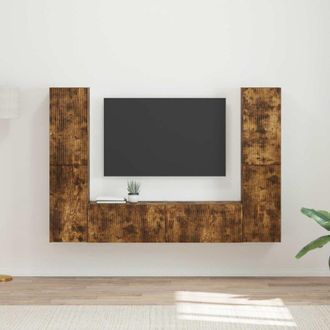 vidaXL Conjunto De Mueble De Tv 6 Pcs Roble Ahumado Vidaxl