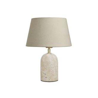 Industville Travertine Cone Table Lamp in Warm White | Size: Small