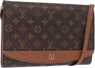 Louis Vuitton Pre-owned Canvas Cross Body Tas - Dames - Vintage Schoudertas - Bruin - ONE Size - Vintage