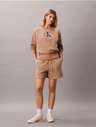 Calvin Klein Jeans Calvin Klein Womens Monologo Fleece Relaxed Sweatshirt - Brown - XL