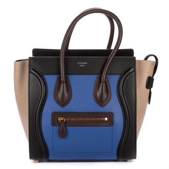 Celine Pre-owned Womens Tricolor Micro Luggage Handbag - Grey - One Size
