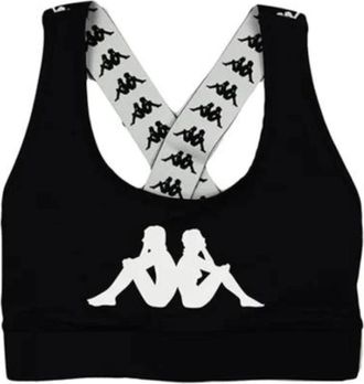 Kappa Zwart Wit Antiek Top Regular Fit - Dames - Tops zonder mouwen - Zwart - L - Nylon - Tops