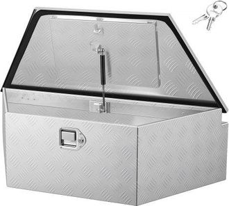 OEM Caja De Herramientas Para Remolque De Aluminio, 990 X 419 X 305 Mm, Caja De Transporte De Alta Resistencia, Gran Capacidad, Con Cerradura Y Llaves Par