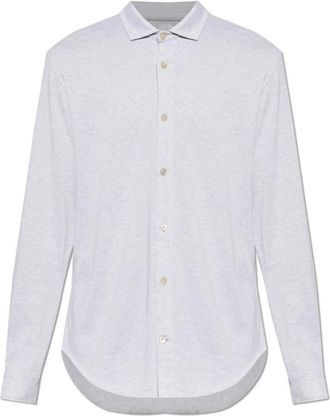 Eleventy Cotton Shirt - Heren - Casual Overhemden - Grijs - XL - Katoen - Overhemden