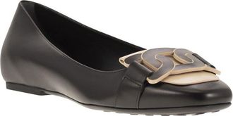 Tod's Leren Ballerina Met Ketting