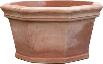 Biscottini International Vaso terracotta 61x61x33 cm Made in Italy Vaso grande da esterno artigianale Vasi terracotta grandi per piante Vasi terracotta