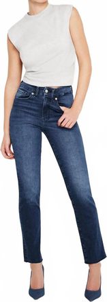 Good American Good Classic Slim Straight Leg Jean In Indigo
