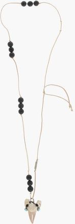 Dsquared2 Leather Necklace with Shark Tooth Pendant size Unica