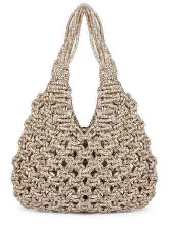 Hibourama Bags Vannifique Small Woven Crystal Handbag