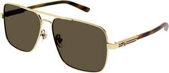 Gucci GG1289S 002 Mens Sunglasses Gold Size 62 - Free RX Lenses - Free RX Lenses
