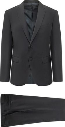 Emporio Armani Single-breasted Suit - Heren - Business pakken - Blauw - XL - Wol - Kostuums