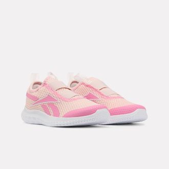 Reebok Laufschuh REEBOK RUSH RUNNER SLIP-ON, Gr. 34,5, purepink, playfulpink, wei&szlig;, Synthetik, Textil, Schuhe Laufschuh