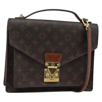 Louis Vuitton Pre-owned Vintage Monogram Canvas Shoulder Bag - Dames - Pre-owned - Bruin - Maat: ONE Size Leer