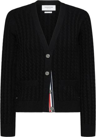 Thom Browne cable-knit cardigan - Nero