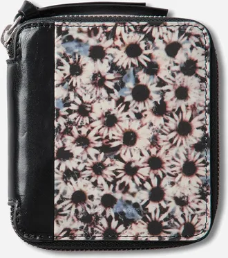 Dries Van Noten Printed Leather Zip Wallet Multicolor