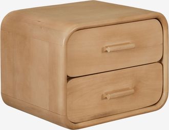 Sklum Pack De 2 Mesitas De Noche Flotantes 40x30 Cm En Madera Aylin Sklum