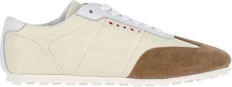 Marni White Sneakers With Suede Accents