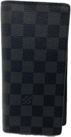 Louis Vuitton Damier Graphite Black Damier Graphite Gray Damier Graphite Leather Long Wallet (Bi-Fold) (Pre-Owned)