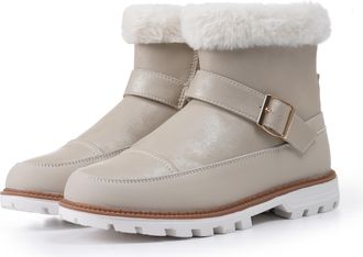 Luhta Winterboots LUHTA MALLIKAS MS, Damen, Gr. 36, natural wei&szlig;, Synthetik, Textil, Schuhe Winterboots, Winterschuhe, gef&uuml;ttert, Reissverschluss