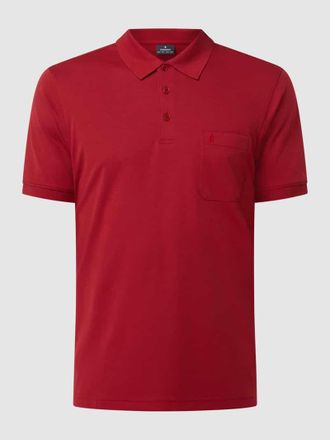 Ragman Regular Fit Poloshirt mit Brusttasche in Rot, Größe XXXL