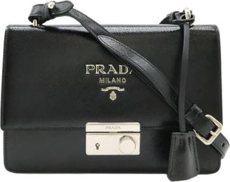Prada Pre-owned Vintage Clutch Bag - Dames - Vintage Schoudertas - Zwart - ONE Size - Leer - Vintage